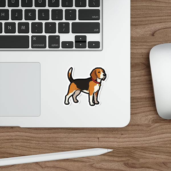 Pop Art Beagle Sticker | Tritan — Lifestyle View