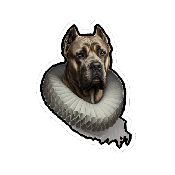 Cane Corso Renaissance Royal Portrait Sticker, Dog Portrait Vinyl Decal, Kiss-Cut Sticker, Cane Corso Lover Gift