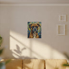 Boxer Dog Post-Impressionist Oil Painting Canvas Wall Art Decor Gift for Dog Lover