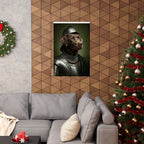 Labrador Retriever Medieval Knight Portrait Matte Poster, Regal Dog Art Print, Labrador Retriever Lover Gift, Wall Art