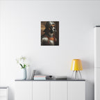 Boxer Medieval Knight Portrait Canvas Wall Art, Regal Dog Painting, Boxer Lover Gift, Stretched Canvas