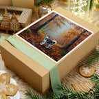 Acrylic Siberian Husky - Autumn Woods | Kiss-Cut Stickers