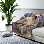 Labrador Retriever Watercolor Lavender Fields Throw Blanket | Premium Dog Prints | Tritan — view 8 of 9