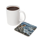 Beagle Acrylic Gallery Print Coastal Cliffside Drink Coaster | Premium Dog Prints | Tritan — detail view