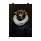 Labrador Retriever Renaissance Royal Portrait Matte Poster, Regal Dog Art Print, Labrador Retriever Lover Gift, Wall Art