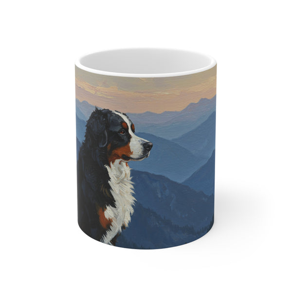 Acrylic Bernese Mountain Dog - Mountain Overlook | Ceramic Mug 11oz