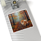Acrylic Pomeranian - Autumn Woods | Kiss-Cut Stickers