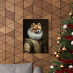 Pomeranian Renaissance Royal Portrait Matte Poster, Regal Dog Art Print, Pomeranian Lover Gift, Wall Art