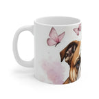 English Bulldog Watercolor Butterfly Bloom Coffee Mug | Premium Dog Prints | Tritan — secondary view
