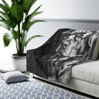 Rottweiler Charcoal Portrait Throw Blanket | Premium Dog Art | Tritan