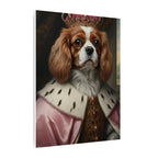 Cavalier King Charles Spaniel Medieval Knight Portrait Canvas Wall Art, Regal Dog Painting, Stretched Canvas
