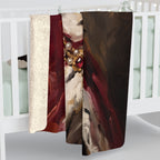 Boston Terrier Kings & Queens Royal Portrait Regal Throw Blanket | Premium Dog Art | Tritan
