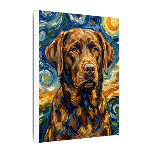 Gallery-wrapped canvas side profile showing the 0.75 inch depth