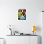 Boxer Dog Oil Painting Soccer Portrait Canvas Wall Art Decor Gift for Dog Lover