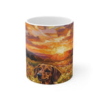 Dachshund Acrylic Gallery Print Sunset Prairie Coffee Mug | Premium Dog Prints | Tritan — primary view