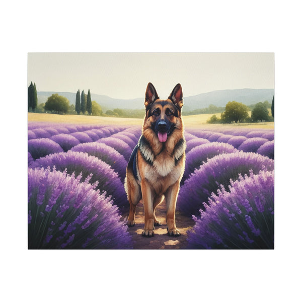 German Shepherd Acrylic Painting Stretched Canvas | Dog Wall Art Decor | Pet Portrait Gift for Dog Lovers | GSD Home Decor | High-Quality Pr