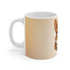 Corgi Low Poly Monochrome Gold Ceramic Mug 11oz | Dog Lover Gift
