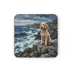 Poodle Acrylic Gallery Print Coastal Cliffside Drink Coaster | Premium Dog Prints | Tritan — secondary view
