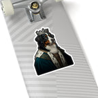 Bernese Mountain Dog Kings & Queens Royal Portrait Sticker, Dog Portrait Vinyl Decal, Kiss-Cut Sticker, Bernese Mountain Dog Lover Gift