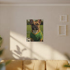 French Bulldog Oil Painting Soccer Portrait Canvas Wall Art Decor Gift for Dog Lovers