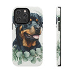 Rottweiler Watercolor Botanical Wreath Phone Case | Premium Dog Prints | Tritan — view 3 of 28