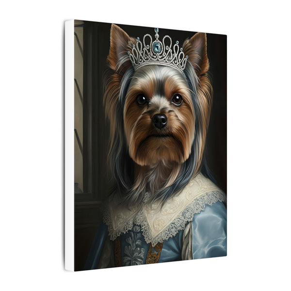 Yorkshire Terrier Renaissance Royal Portrait Canvas Wall Art, Regal Dog Painting, Yorkshire Terrier Lover Gift, Stretched Canvas