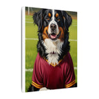 Bernese Mountain Dog Oil Painting Soccer Portrait Canvas Art | Berner Dog Gift | Pet Loss Memorial Wall Art Decor