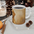 Acrylic-Style Golden Retriever - Golden Ochre | Ceramic Mug 11oz