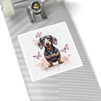 Dachshund Watercolor Butterfly Bloom Kiss-Cut Stickers | Premium Dog Prints | Tritan — view 9 of 12