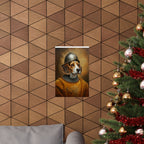 Beagle Medieval Knight Portrait Matte Poster, Regal Dog Art Print, Beagle Lover Gift, Wall Art