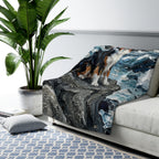 Australian Shepherd Acrylic Gallery Print Coastal Cliffside Throw Blanket | Premium Dog Prints | Tritan — view 8 of 9