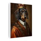 Dachshund Kings & Queens Royal Portrait Canvas Wall Art, Regal Dog Painting, Dachshund Lover Gift, Stretched Canvas