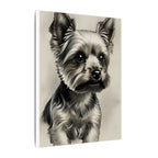 Yorkshire Terrier Charcoal Portrait Canvas Wall Art | Yorkie Dog Lover Gift | Pet Memorial Decor | Ready to Hang Print