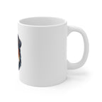 Australian Shepherd Stained Glass Cool Jewel Ceramic Mug 11oz | Dog Lover Gift