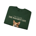 Corgi Too Cute Naughty List Christmas Sweatshirt, view 3