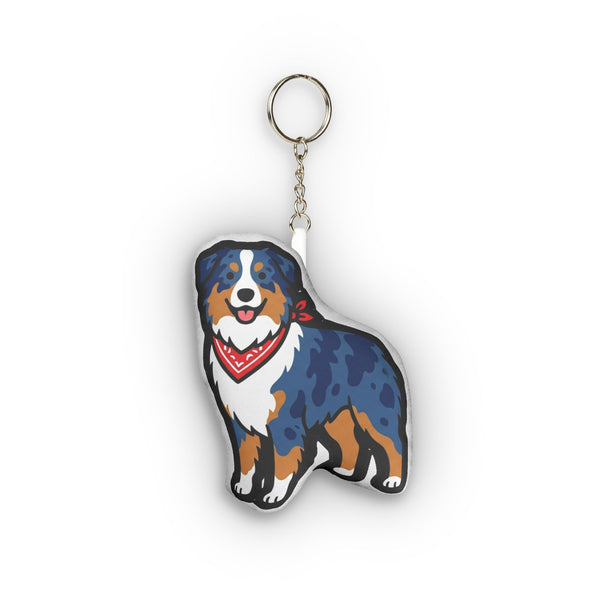 Pop Art Australian Shepherd Plush Keychain | Tritan