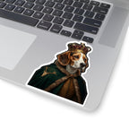 Beagle Kings & Queens Royal Portrait Sticker, Dog Portrait Vinyl Decal, Kiss-Cut Sticker, Beagle Lover Gift