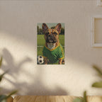 French Bulldog Oil Painting Soccer Portrait Canvas Wall Art Decor Gift for Dog Lovers
