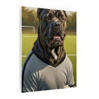 Cane Corso Oil Painting Soccer Portrait Canvas Wall Art | Dog Lover Gift | Athletic Pet Decor