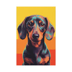 Dachshund Pop Art Canvas Wall Art | Doxie Dog Lover Gift | Modern Pet Decor | Vibrant Wiener Dog Art Print