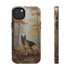 Acrylic German Shepherd - Autumn Woods | Tough Phone Case
