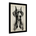 Great Dane Charcoal Portrait Canvas Print | Dog Wall Art | Pet Lover Gift | Home Decor