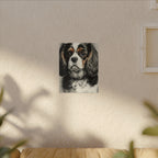 Cavalier King Charles Spaniel Charcoal Portrait Canvas Wall Art | Dog Lover Gift | Pet Memorial Decor
