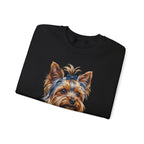 Yorkshire Terrier Sweatshirt | Painterly Dog Art Crewneck | Yorkie Mom Gift | Cozy Pullover for Dog Lovers | Pet Portrait Apparel