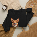 Pembroke Welsh Corgi Sweatshirt | Painterly Dog Art Crewneck | Corgi Mom Gift | Cozy Pullover for Dog Lovers | Pet Portrait Apparel