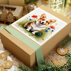 Corgi Watercolor Wildflower Field Kiss-Cut Stickers | Premium Dog Prints | Tritan — view 10 of 12