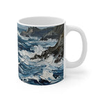 Acrylic Painting Beagle - Coastal Cliffside | Ceramic Mug 11oz