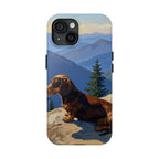 Acrylic Dachshund - Mountain Overlook | Tough Phone Case
