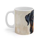 Rottweiler Oil Portrait Ceramic Mug 11oz | Premium Dog Art | Tritan