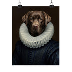 Labrador Retriever Renaissance Royal Portrait Matte Poster, Regal Dog Art Print, Labrador Retriever Lover Gift, Wall Art